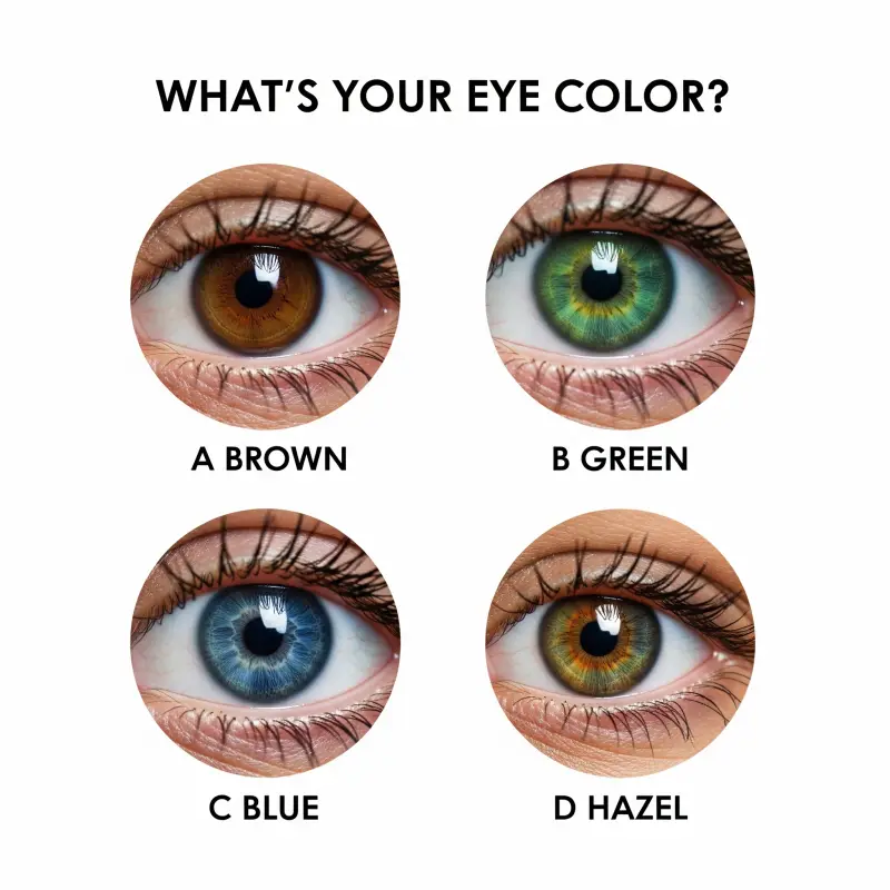 Eye Color reference chart for personal color analysis — Season Palette quiz